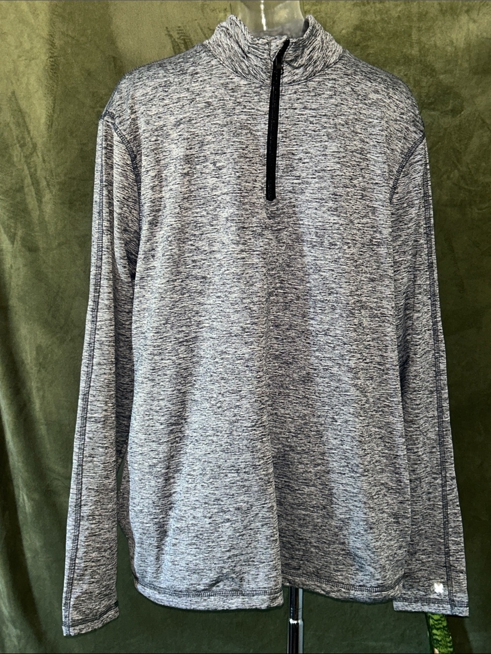 Kenneth Cole Gray Heather Half-Zip Pullover